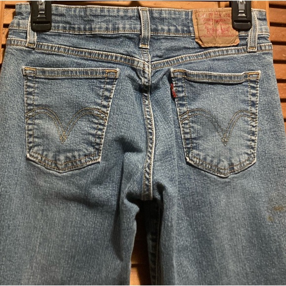 Levi's 518 Blue Superlow Stretch Boot Cut Jeans - Picture 10 of 16